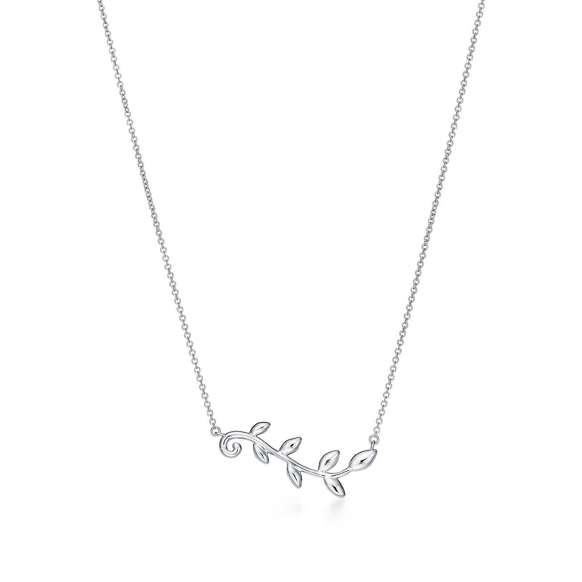 Tiffany Paloma Picasso Sterling Silver Olive Branch Necklace